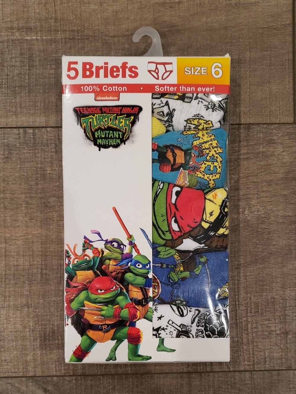 Teenage Mutant Ninja Turtles Kids Briefs - Multicolor (5 Pack) Size 6